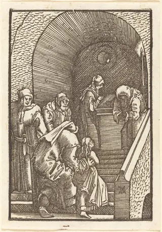 Presentation of the Virgin, by Albrecht Altdorfer, ink, 1513