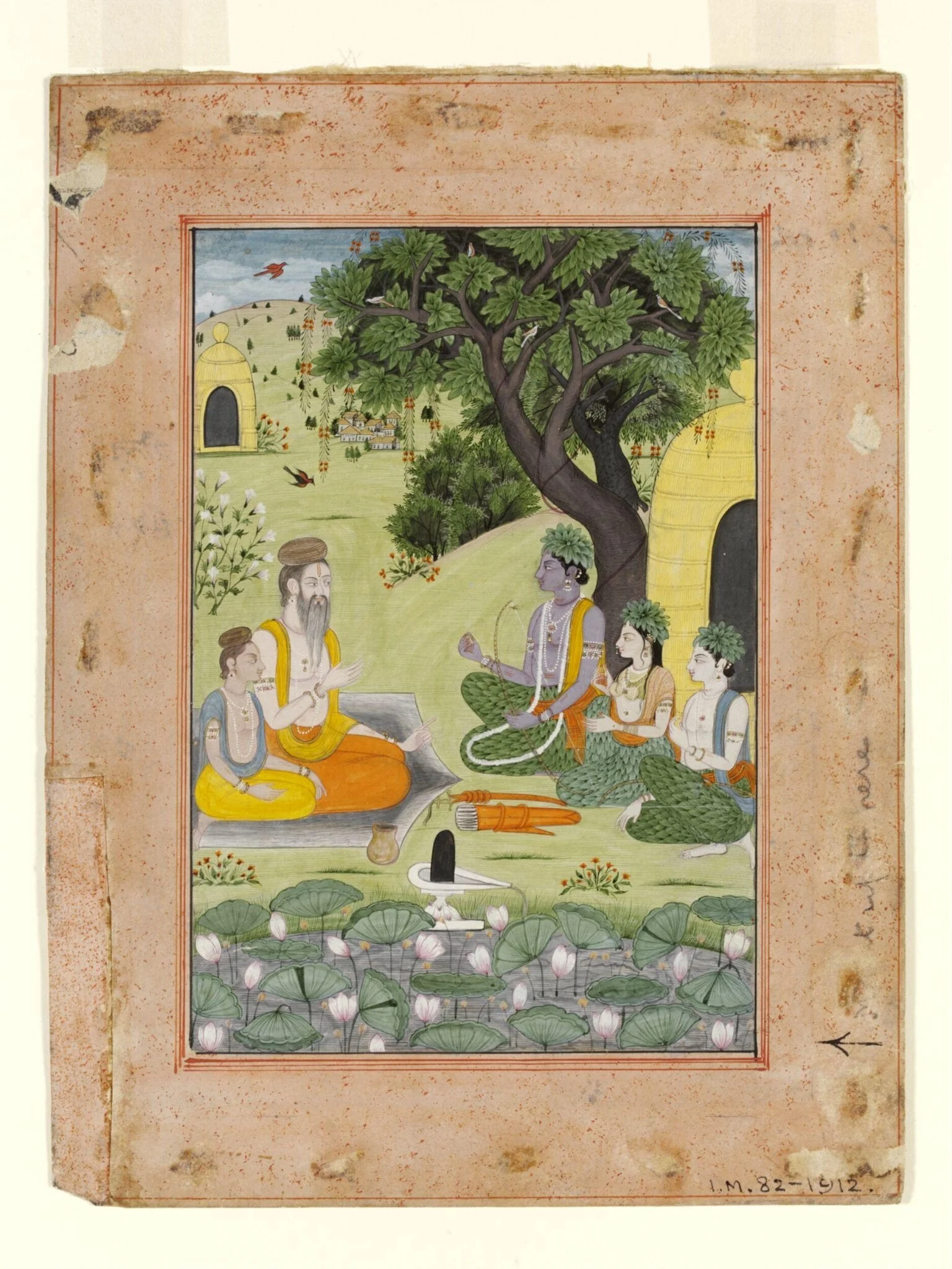 Rama, Sita and Lakshmana, detail