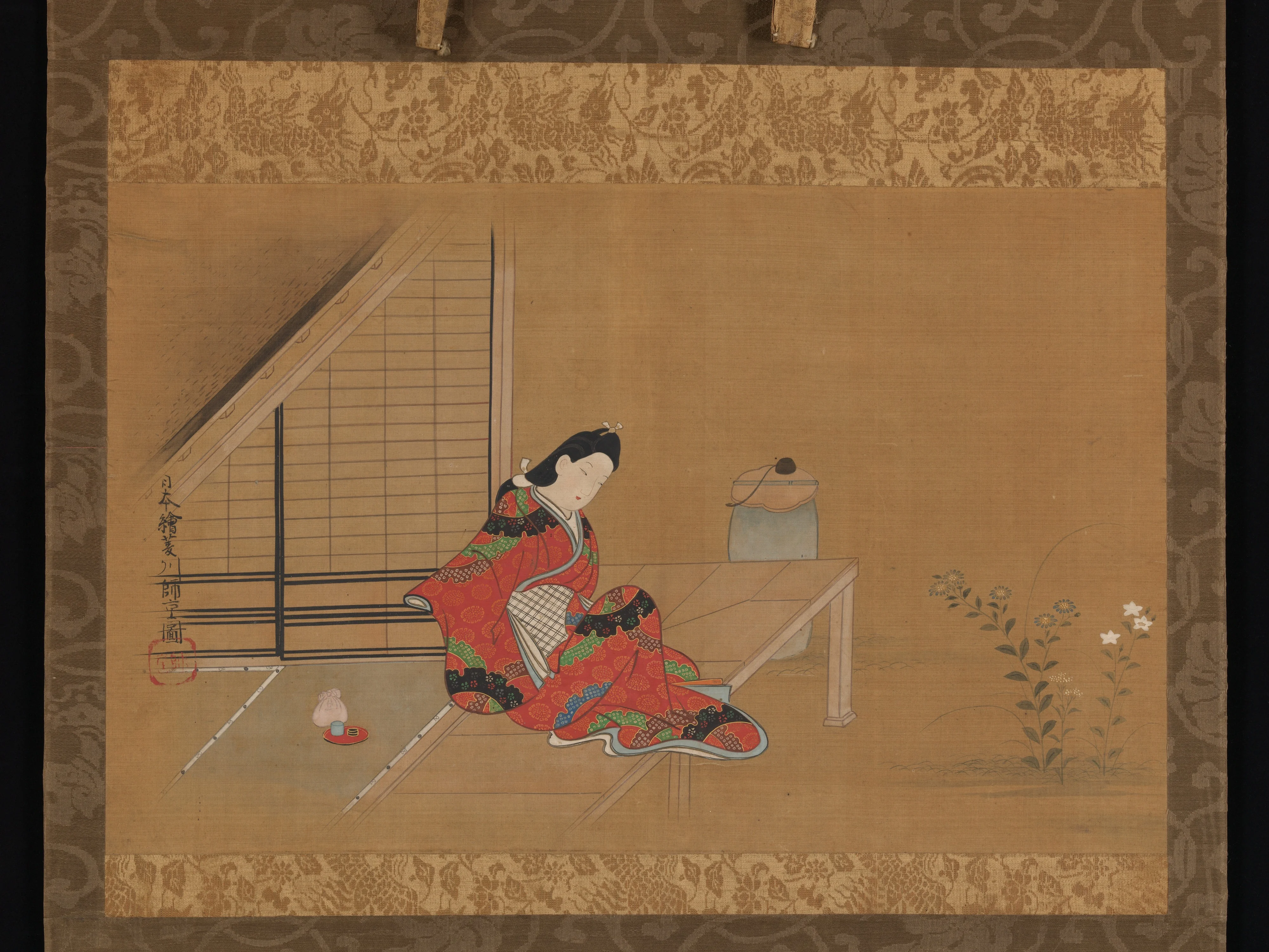 Young Woman on a Veranda, detail