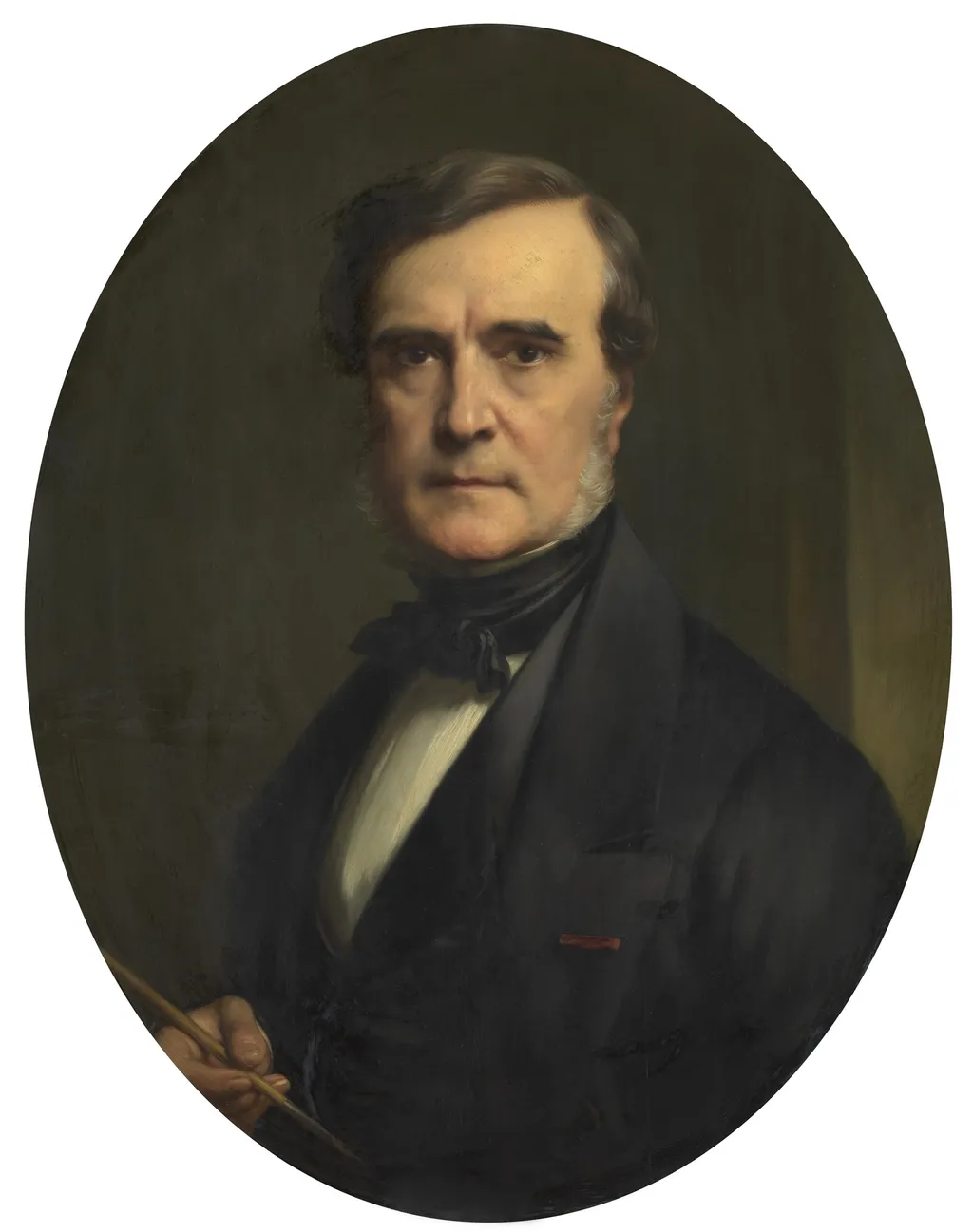 Self Portrait, by Antoon Van Ysendyck, oil, 1861