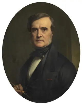 Self Portrait, by Antoon Van Ysendyck, oil, 1861