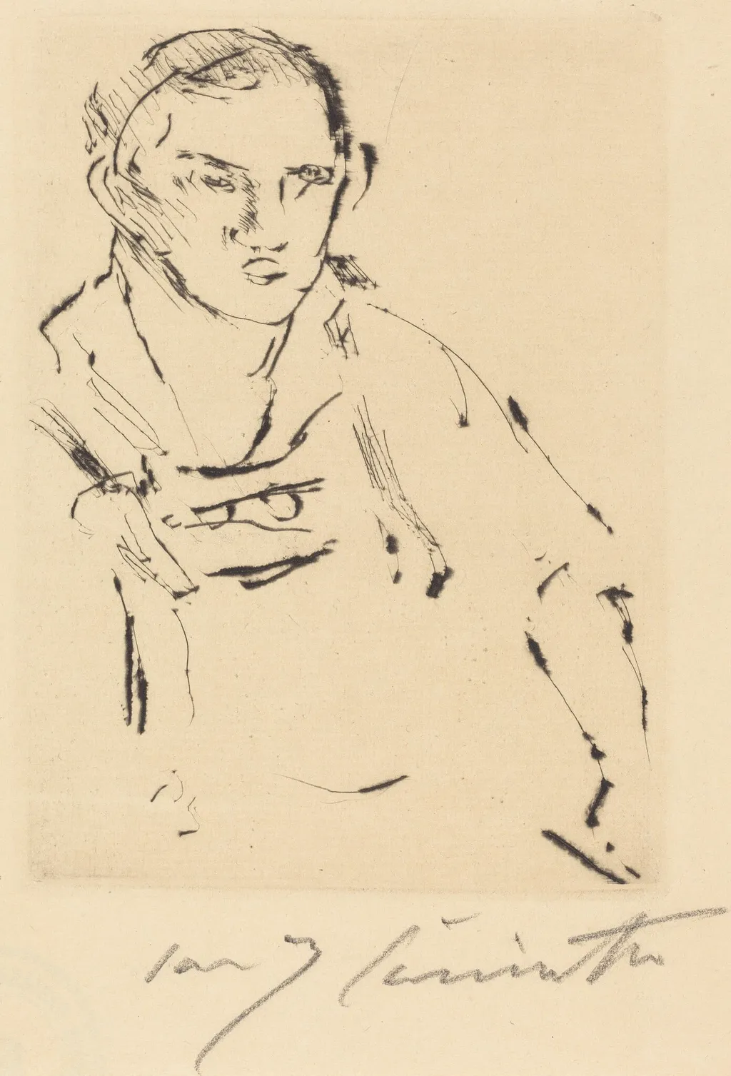 Thomas, by Lovis Corinth, ink, 1922
