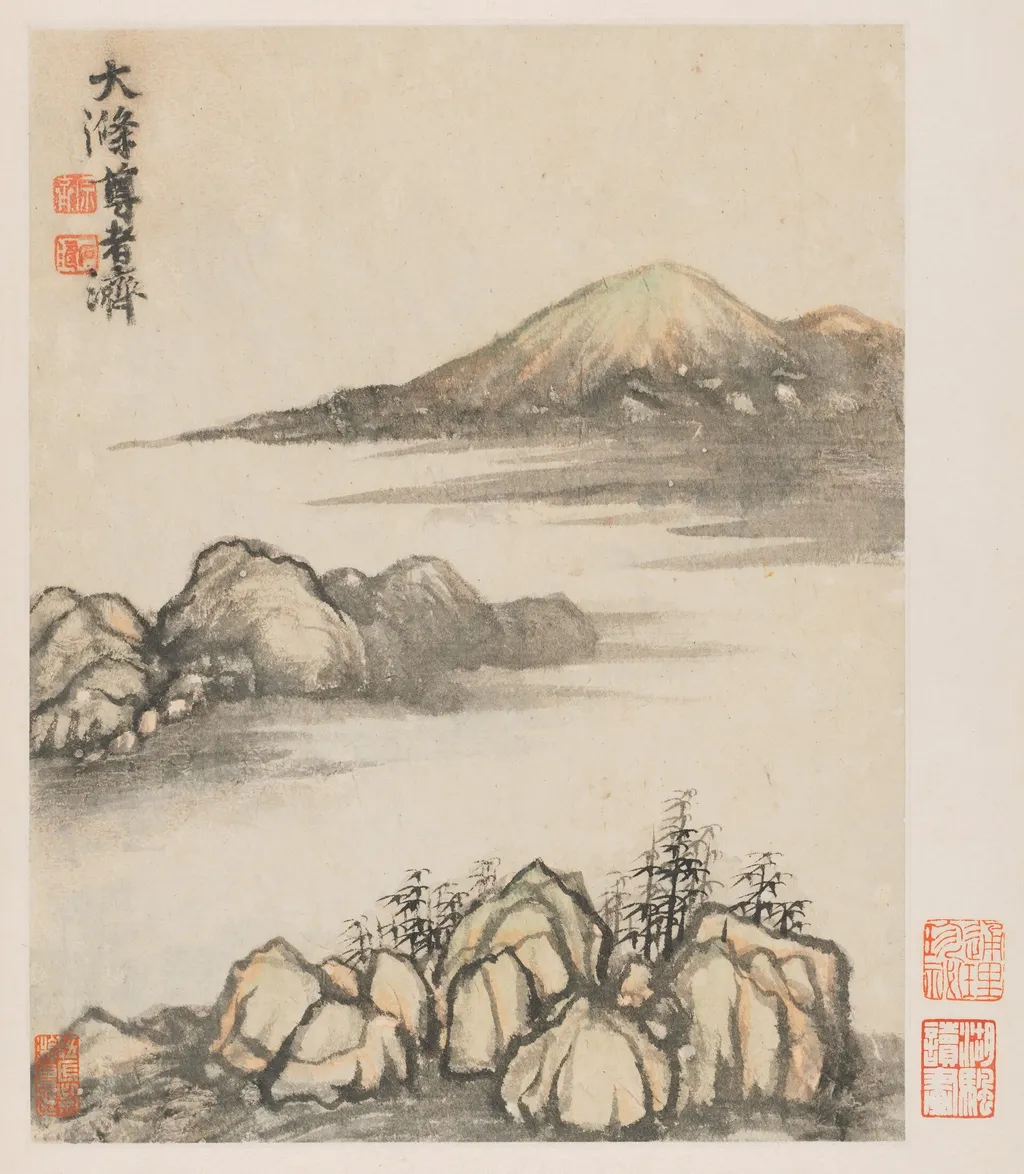 Reminiscences of Qinhuai River, by Shitao, unspecified, 1674