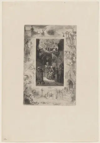 La Cure de Cucagnan, by Félix-Hilaire Buhot, ink, 1879