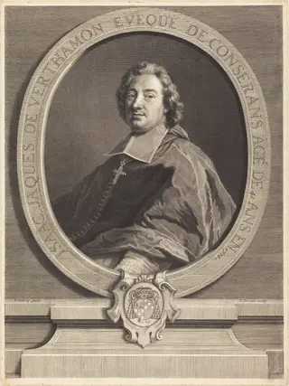 Isaac-Jacques de Verthamon, by Pierre-Imbert Drevet, ink, 1718