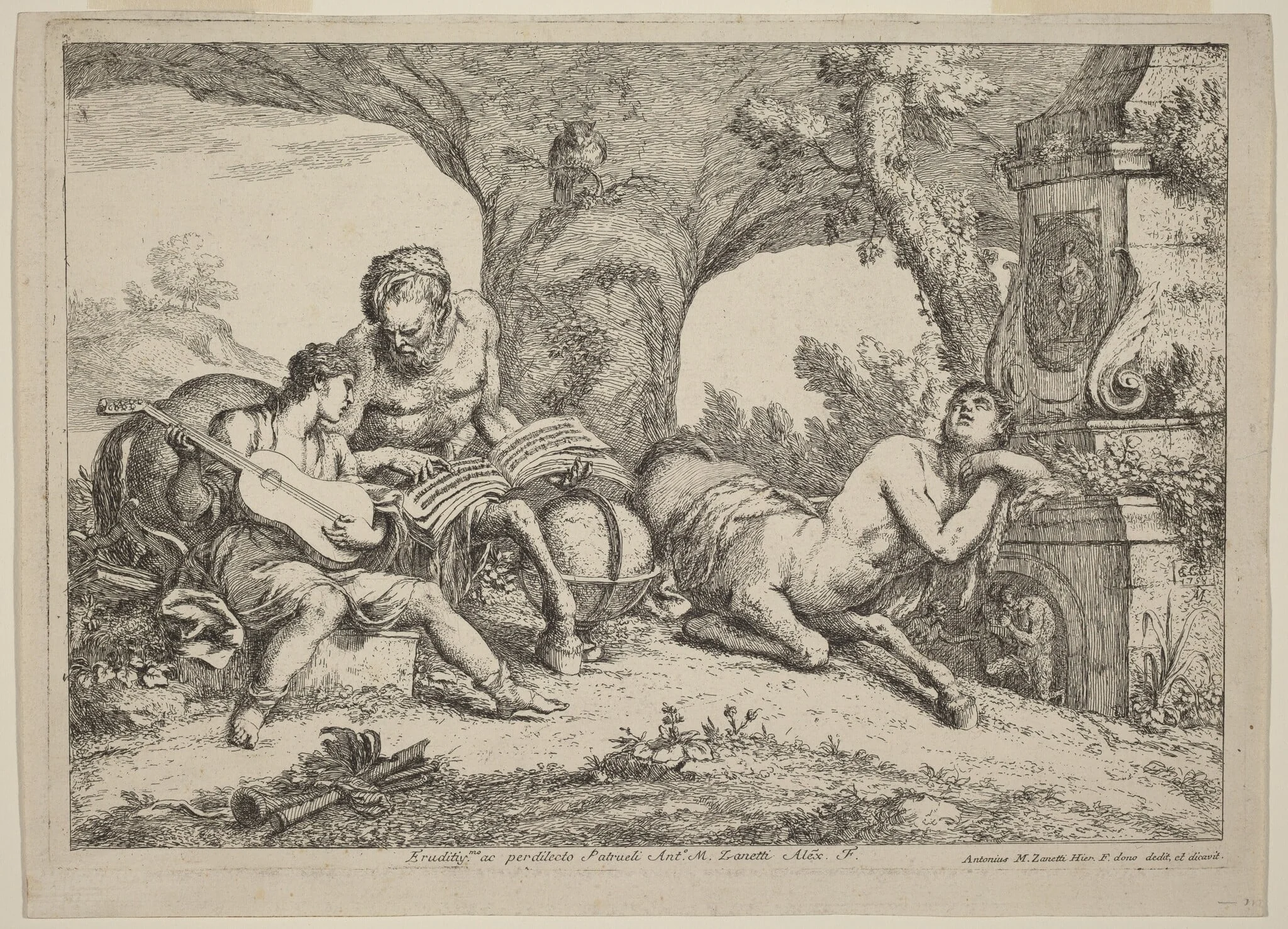 Chiron Teaching Music to Achilles, detail
