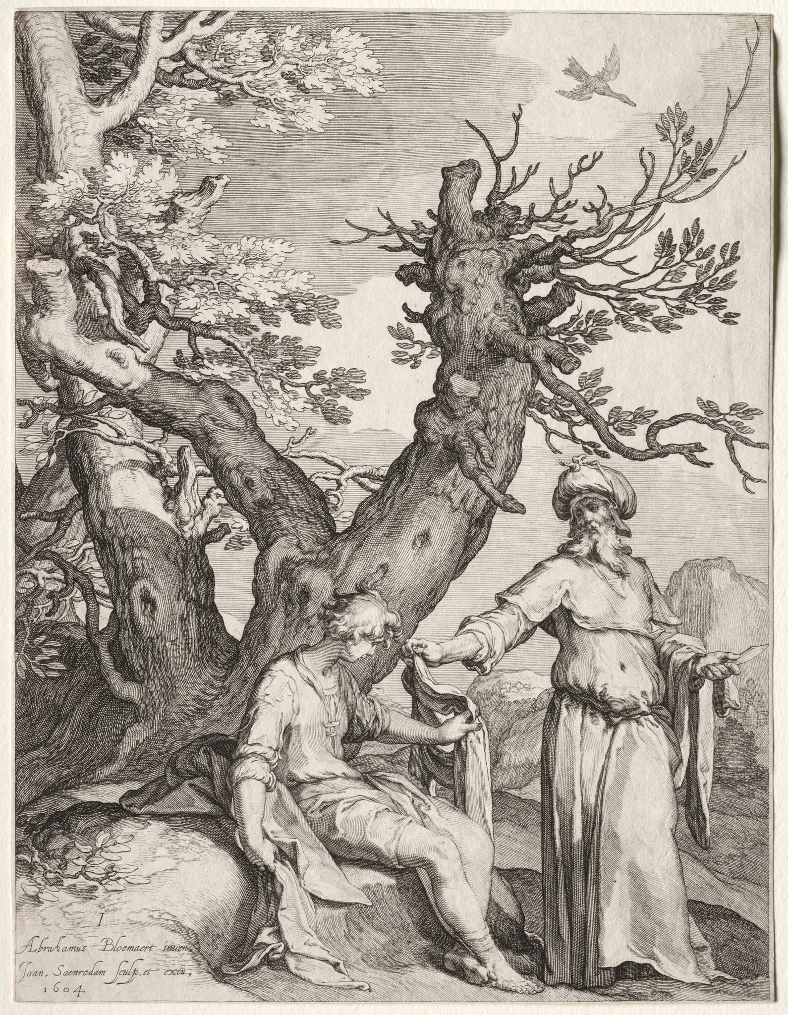 Ahijah and Jeroboam, detail
