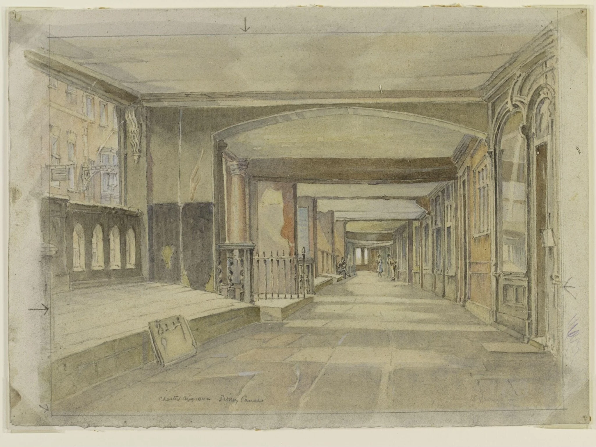 Watergate Street Row, looking East, Chester, detail