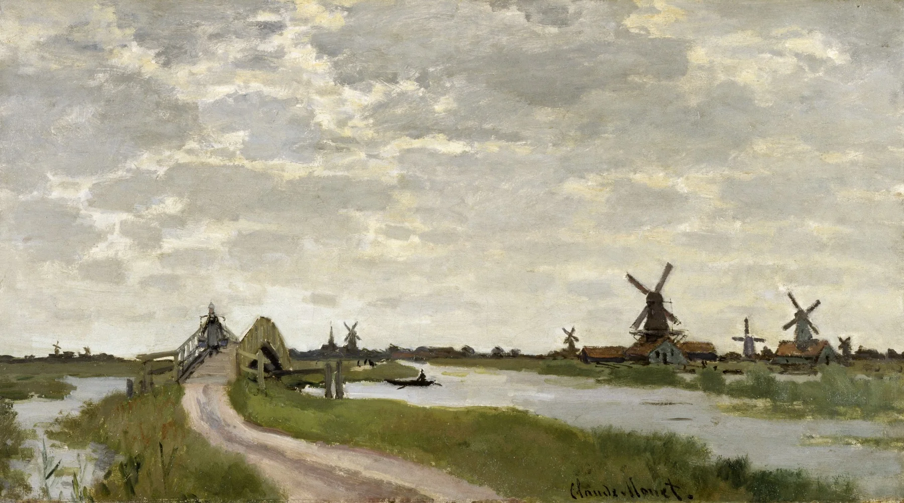 Windmills Near Zaandam, detail