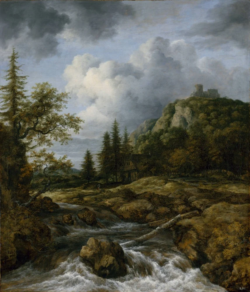 The Waterfall before the Mountain Castle, detail