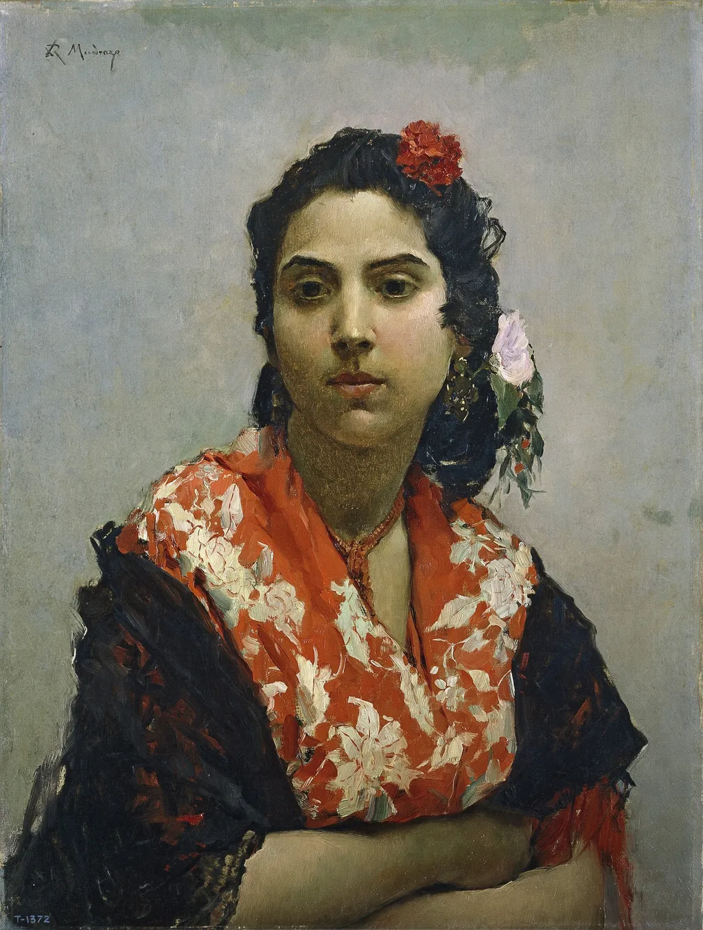 Gipsy girl, by Raimundo de Madrazo y Garreta, oil, 1872