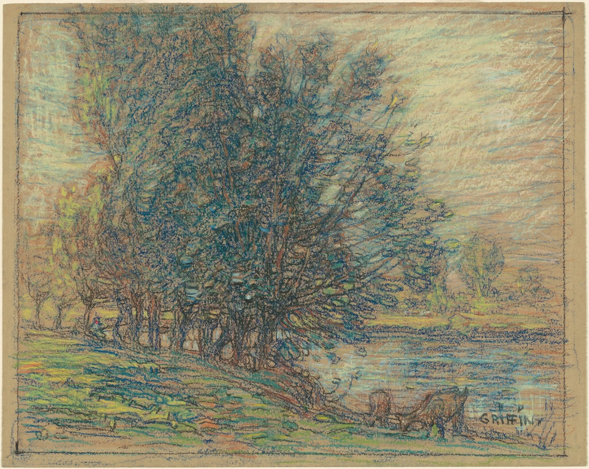 Willows, Longpre, France, detail