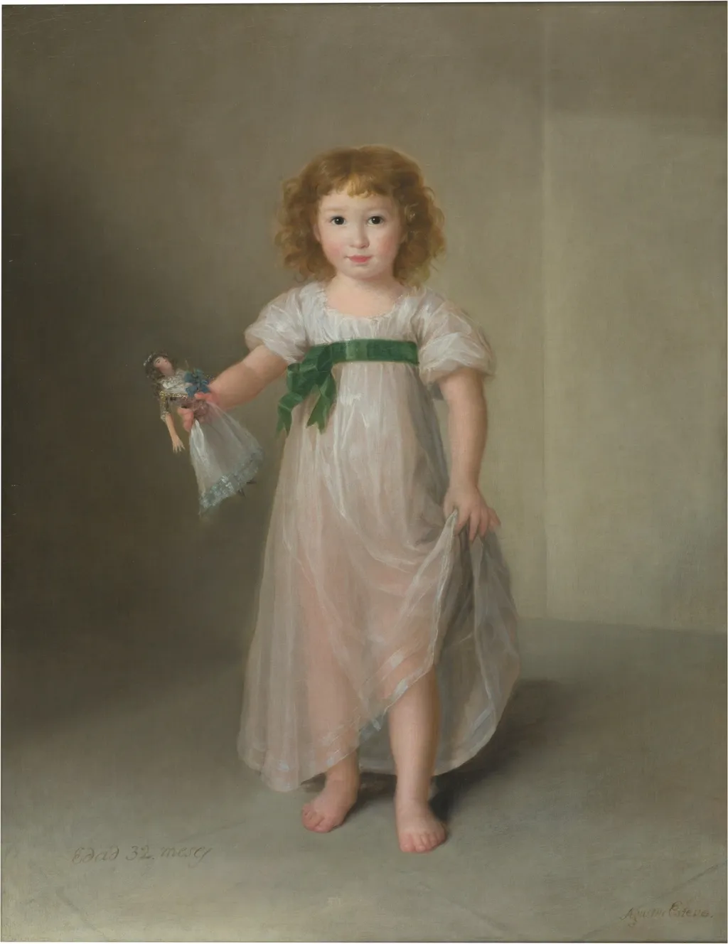 Portrait of Manuela Téllez-Girón, by Agustín Esteve, oil, 1799