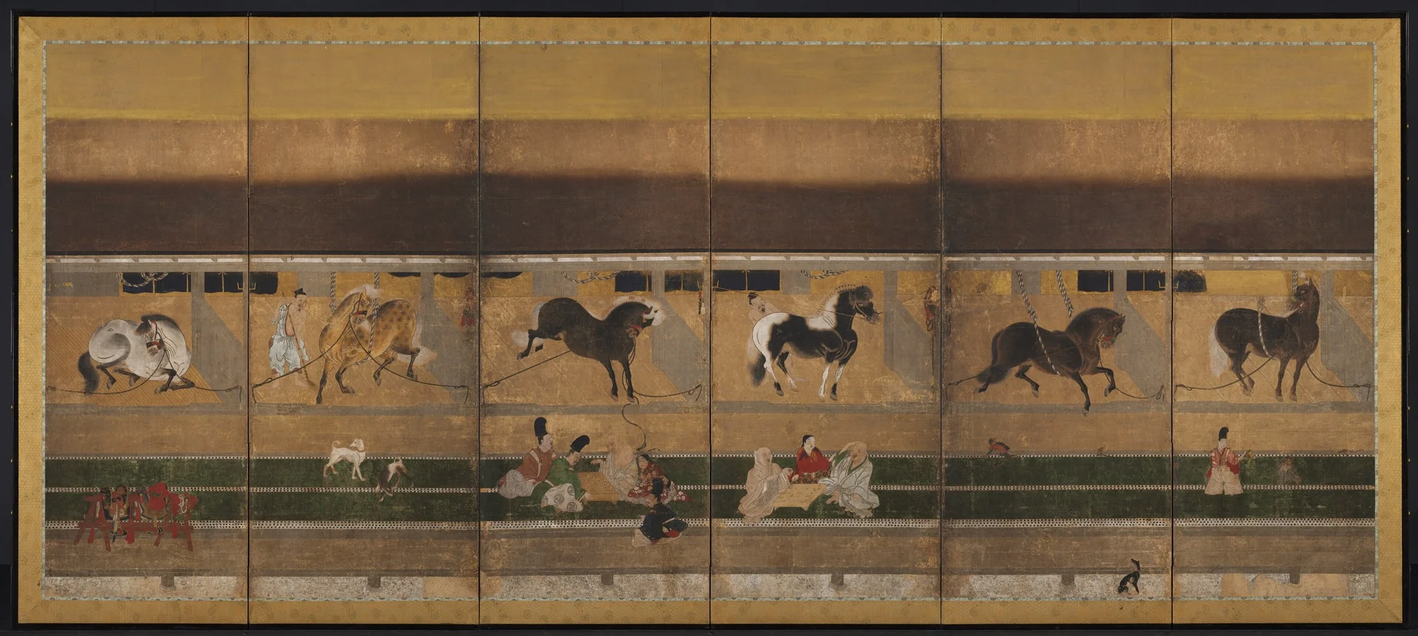 Horses and Grooms in the Stable, detail