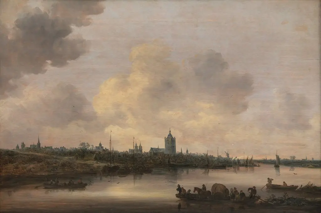 View of the City of Arnhem, by Jan van Goyen, oil, 1646