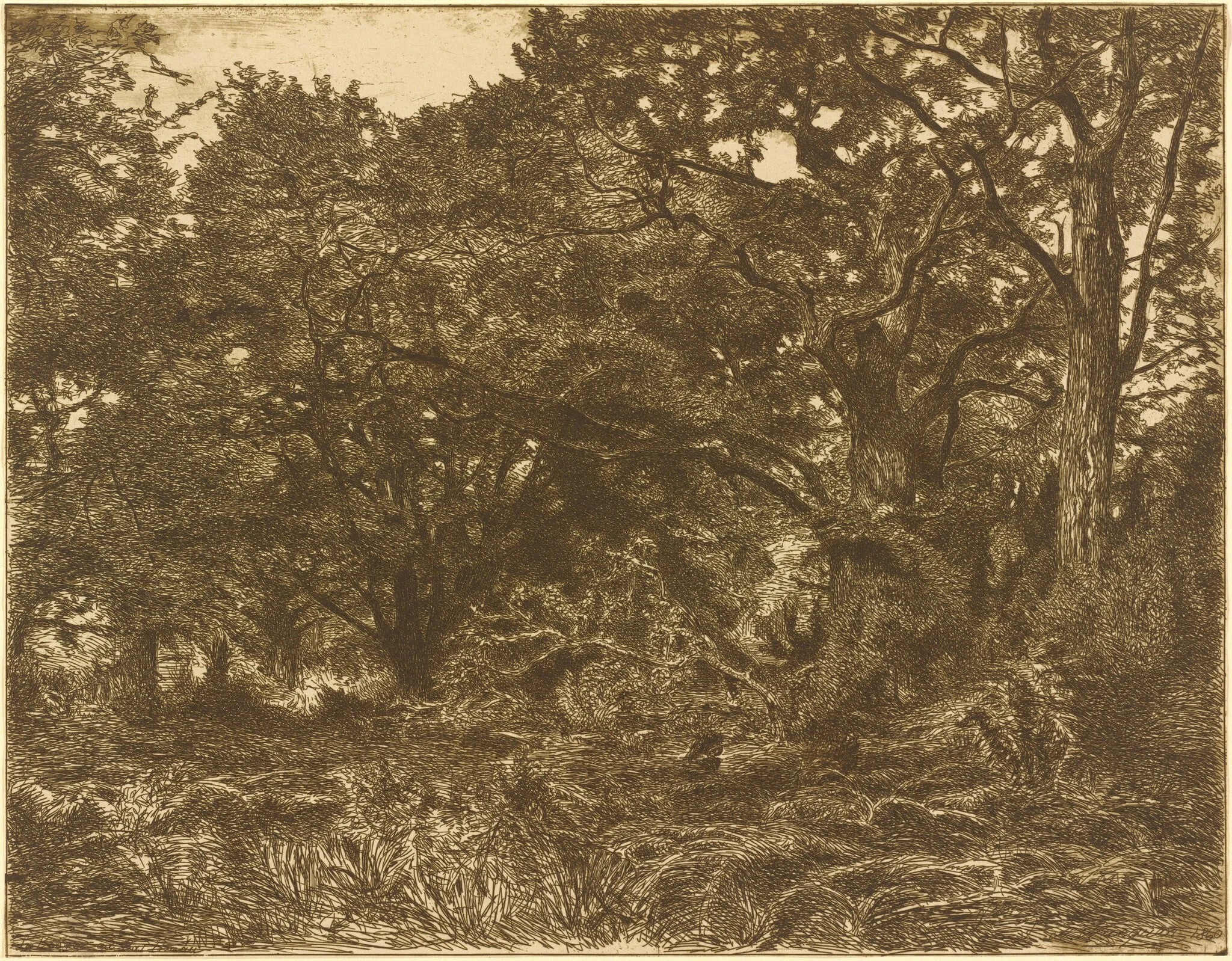 En Foret a Breau, detail