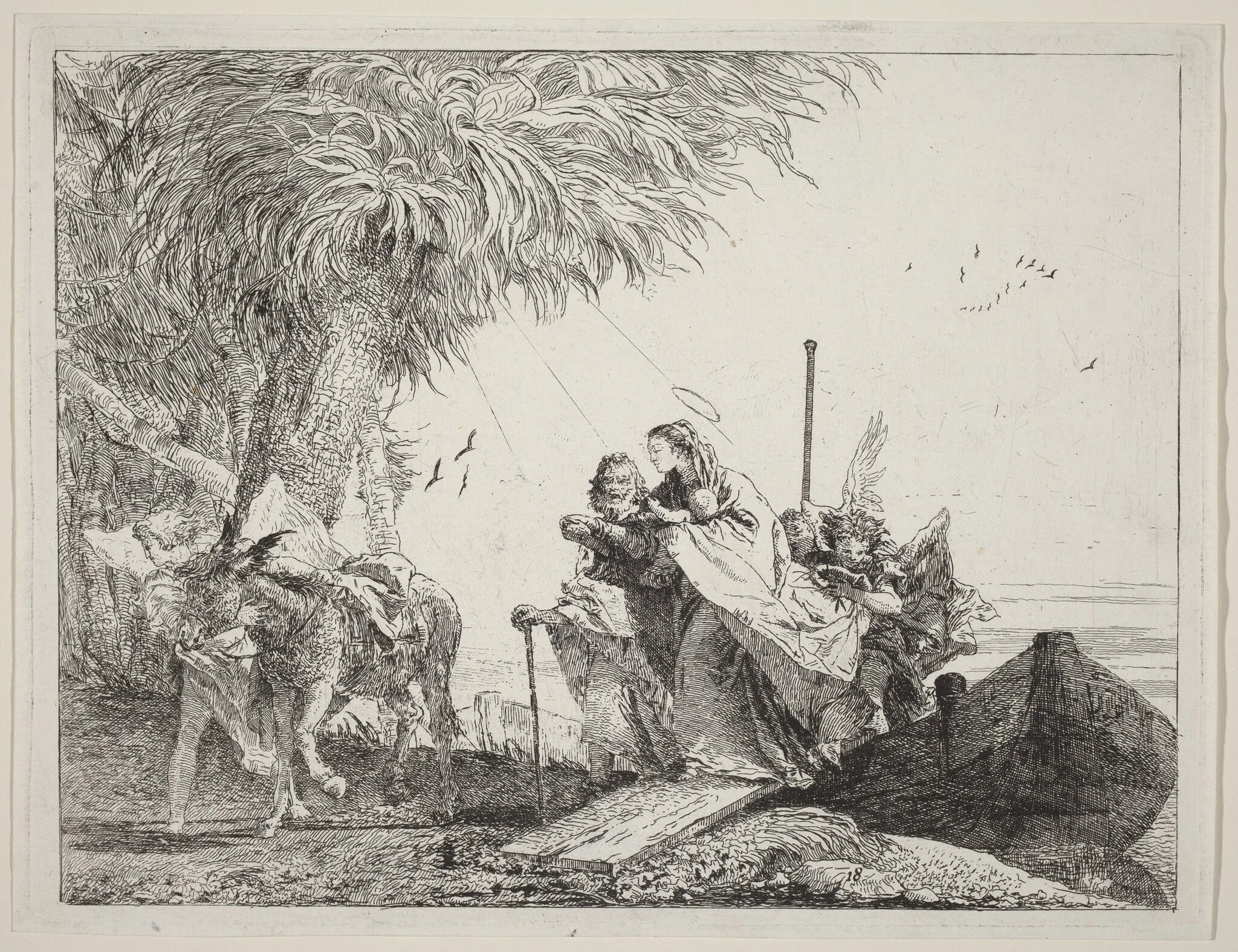 The Holy Family Disembarking, detail