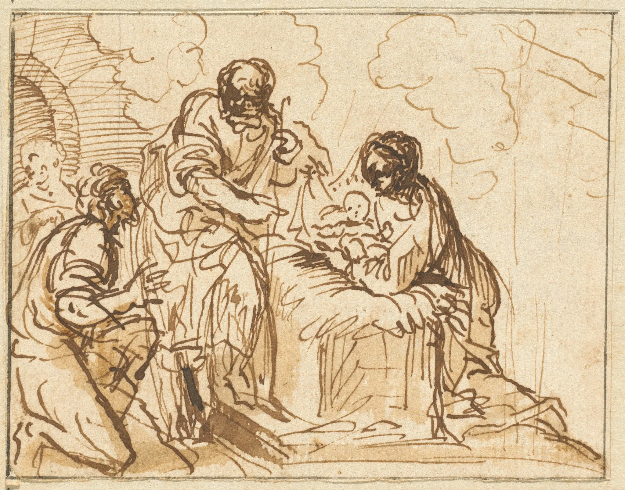 The Adoration of the Shepherds, detail