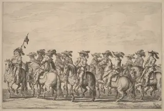 Entry of Marie de Medici into Amsterdam [plate 6 of 6], by Pieter Nolpe, ink, 1638