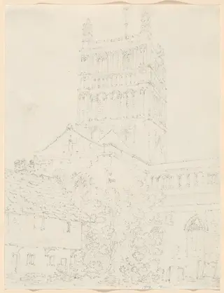 Tewkesbury Abbey No. 2, by Joseph Mallord William Turner, graphite, 1793