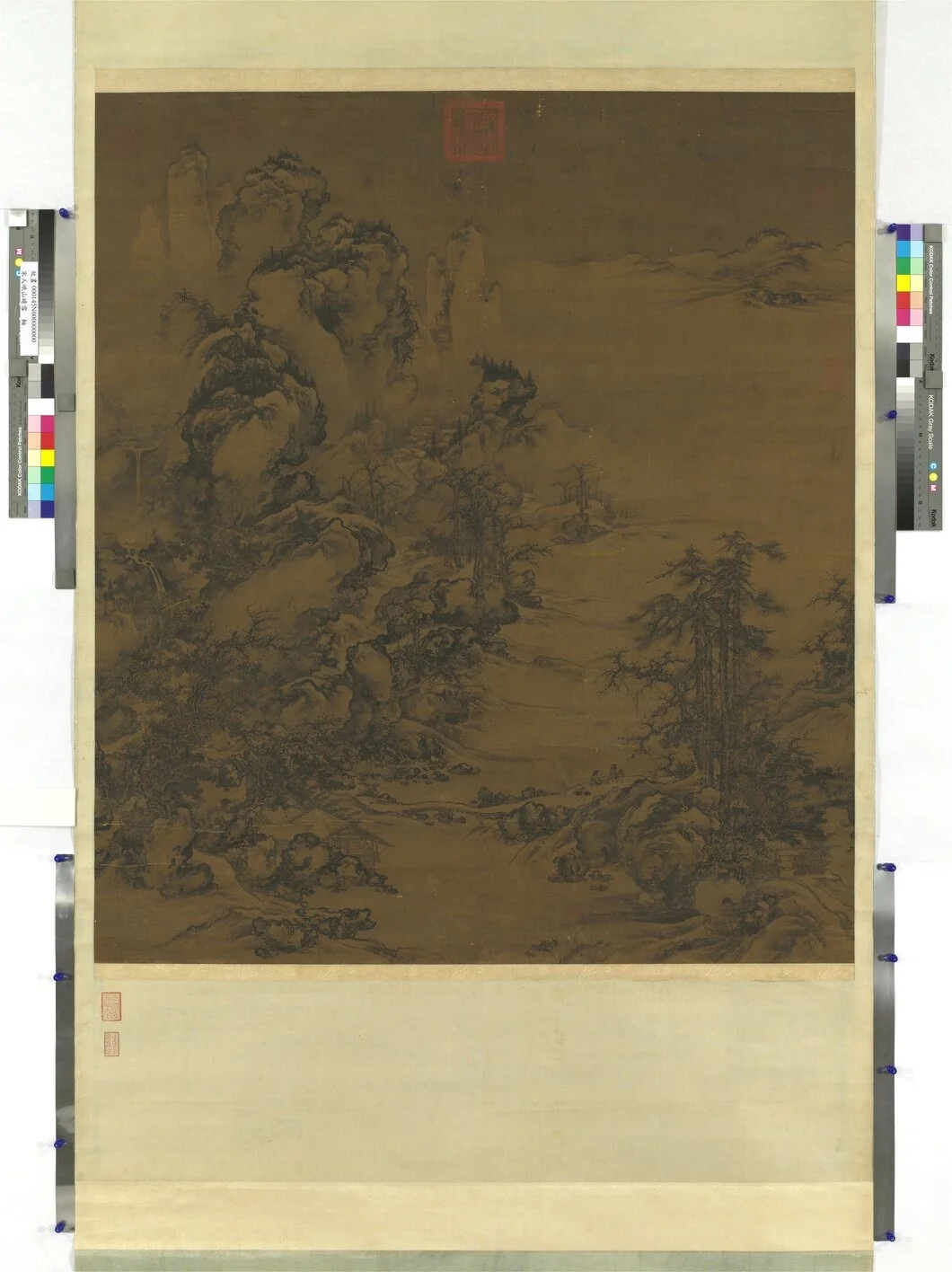 宋人岷山晴雪 軸, detail