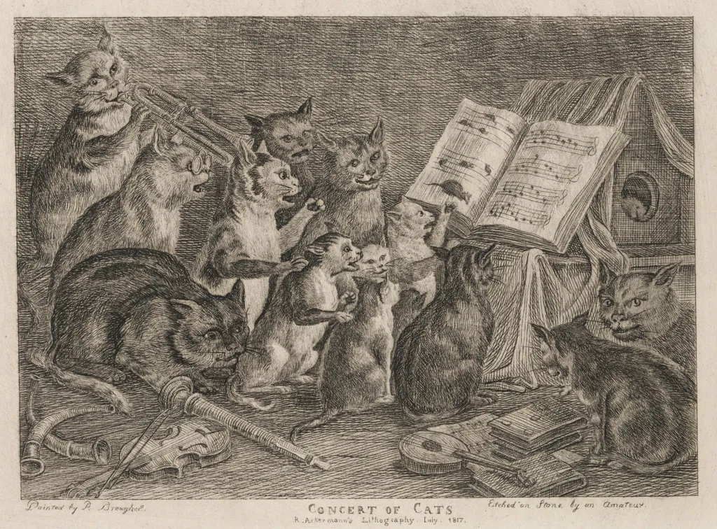 Concert of Cats, by Rudolph Ackermann, 1817