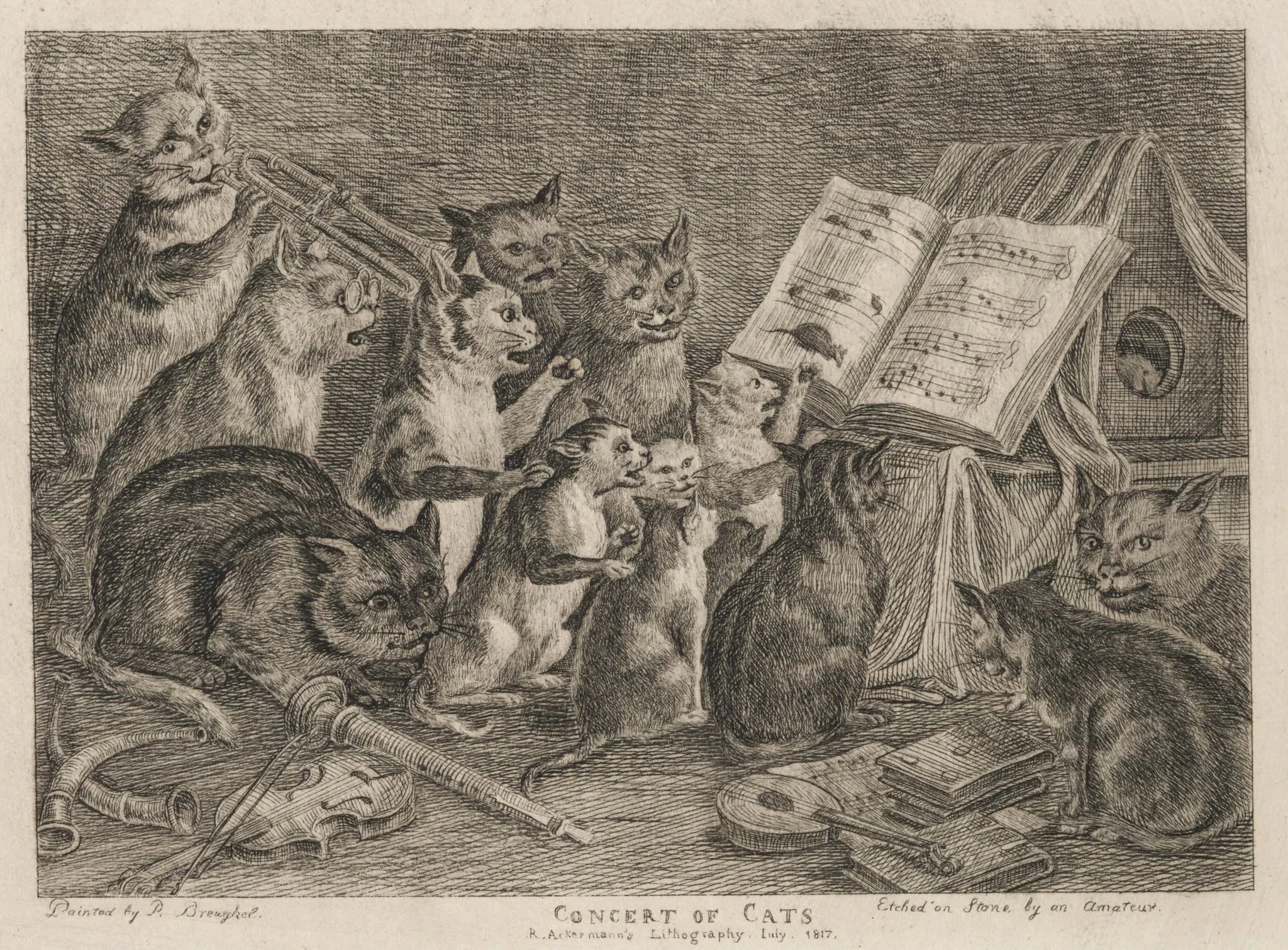 Concert of Cats, detail