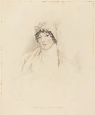 Lucy Lawrence, by Frederick Christian Lewis I, ink, 1831
