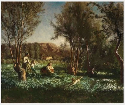 Children Playing in a Meadow, detail