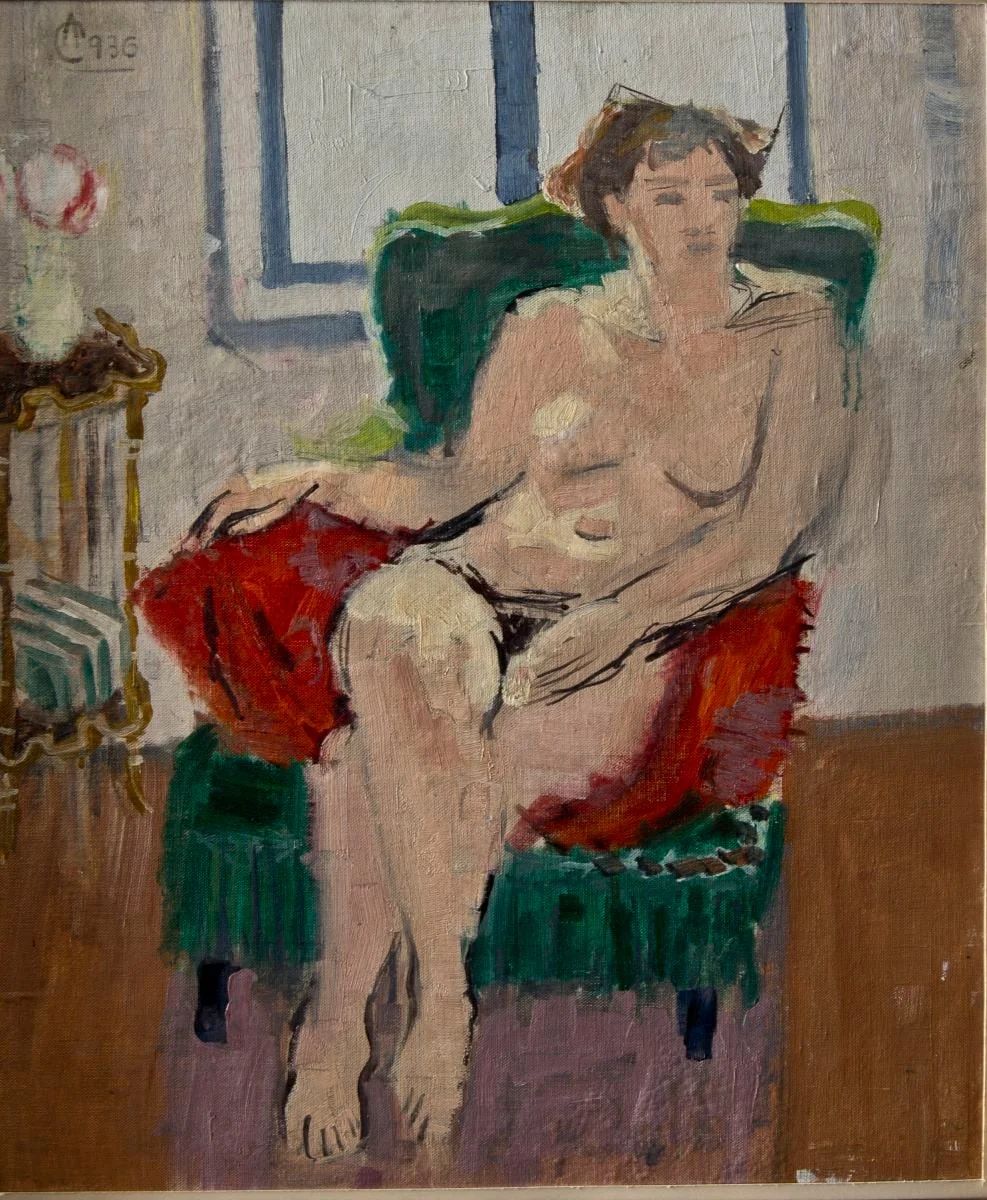 Nud în fotoliu, detail