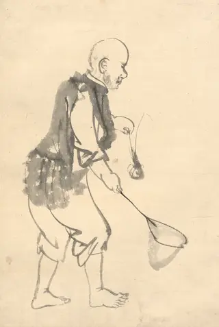 The Shrimp Fisherman, by Kono Bairei, 1888