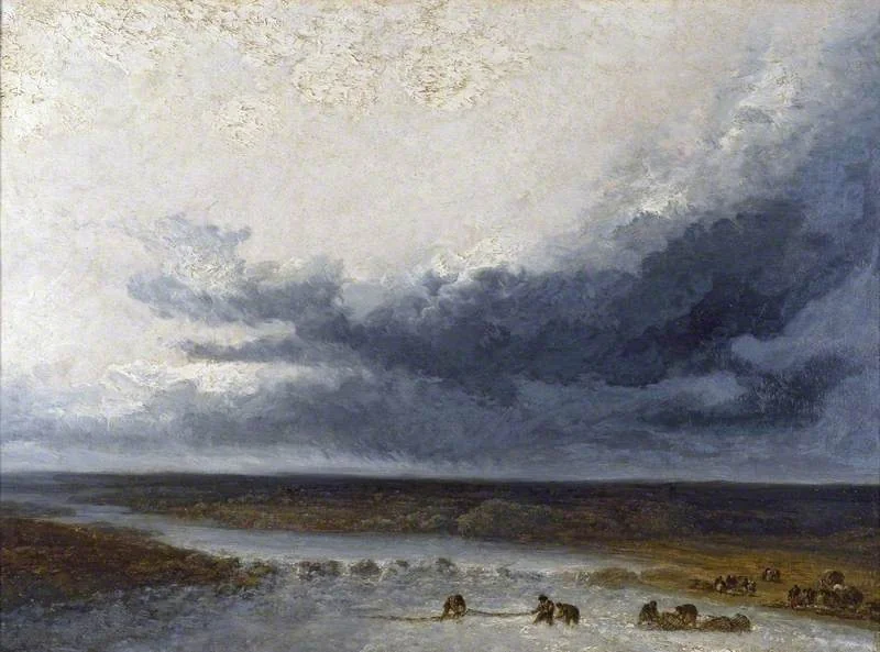 Landscape with Fishermen at the Mouth of a River, detail