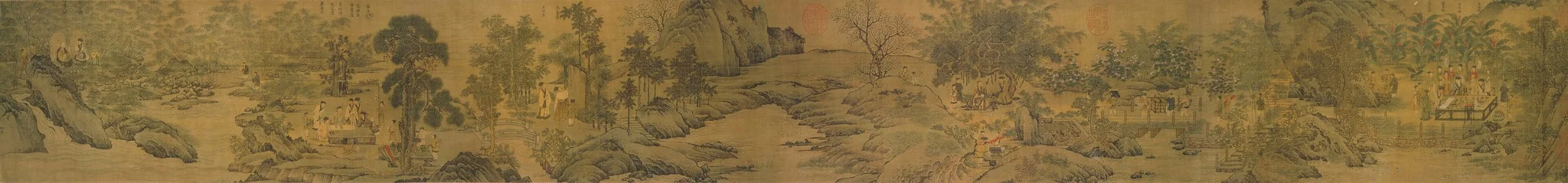 Elegant Gathering in the Western Garden, detail