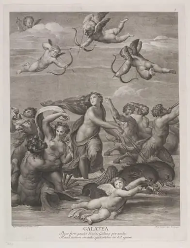 Triumph of Galatea, by Dominico Cunego, 1750