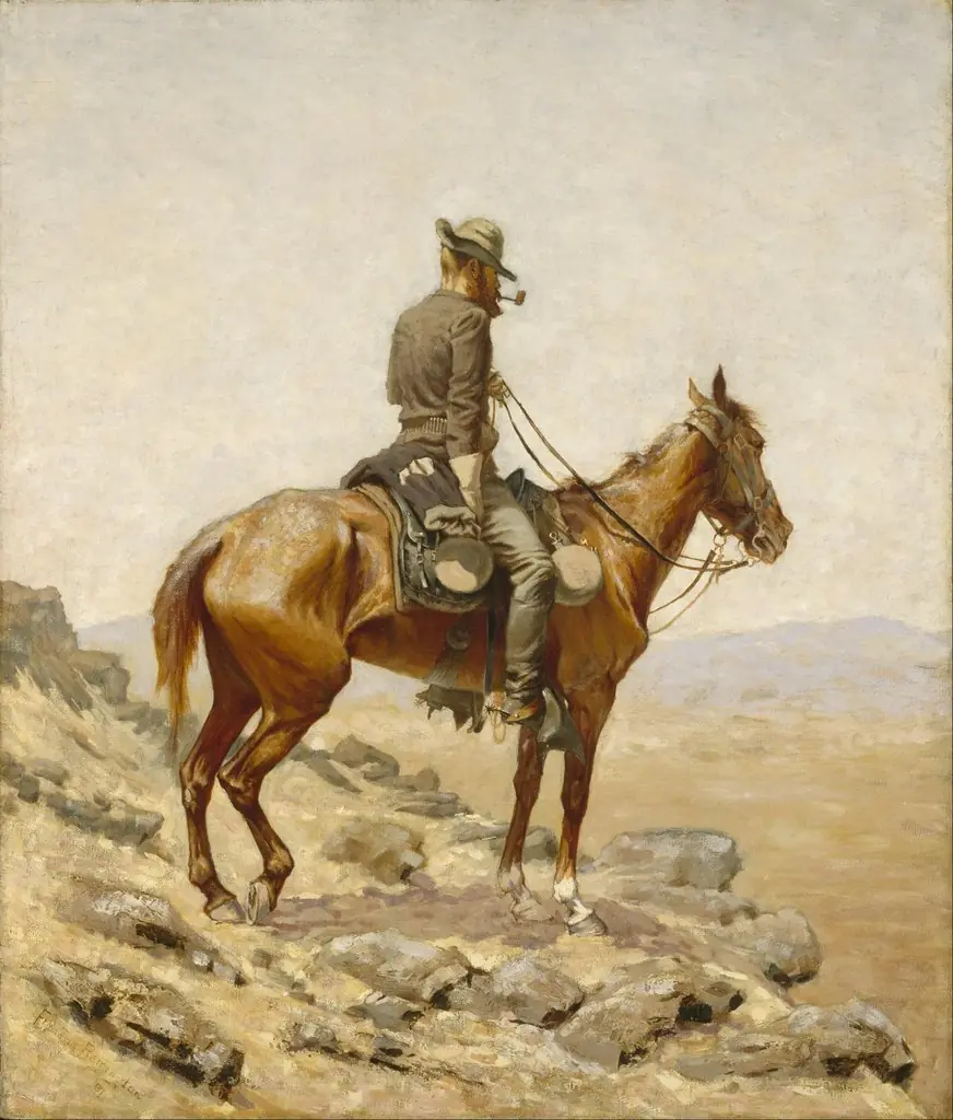 The Lookout, by Frederic Remington, oil, 1894
