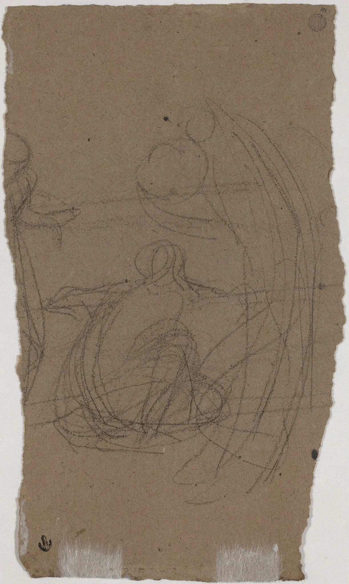 Study for "Variations in Blue and Green" [verso], detail