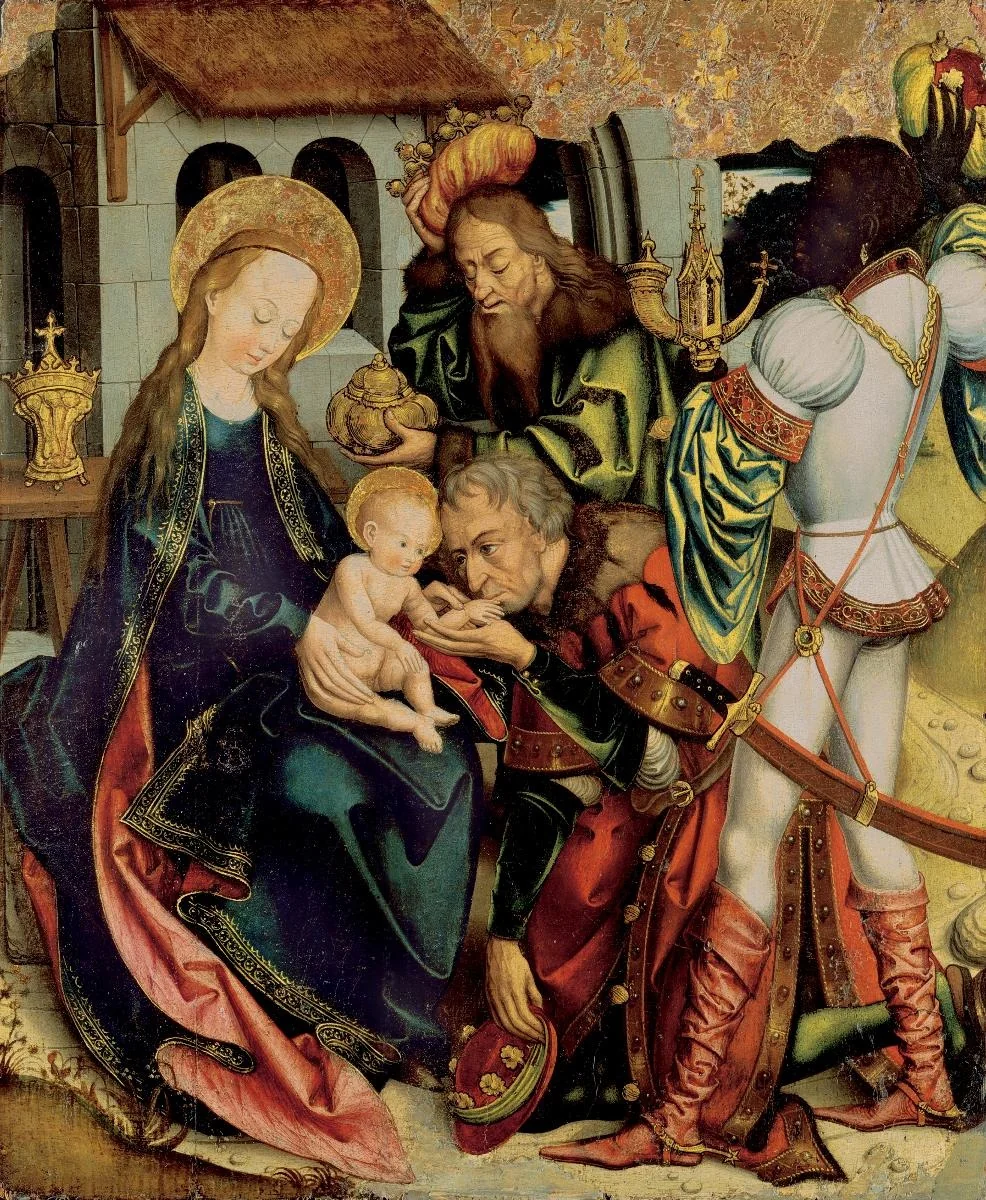 Anbetung der Heiligen Drei Könige, detail
