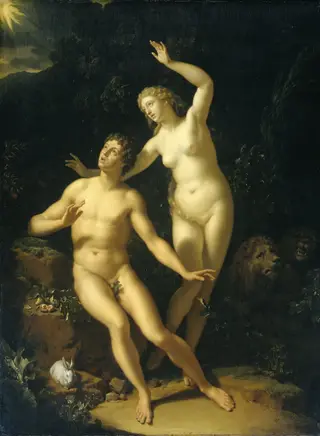 God Holds Adam and Eve Responsible, by Adriaen van der Werff, oil, 1717