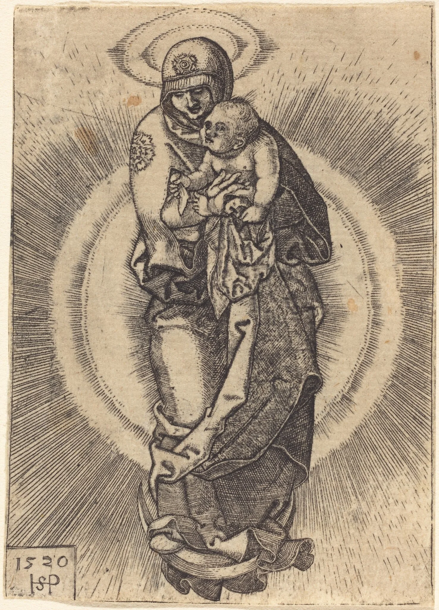 The Virgin and Child on the Crescent, detail