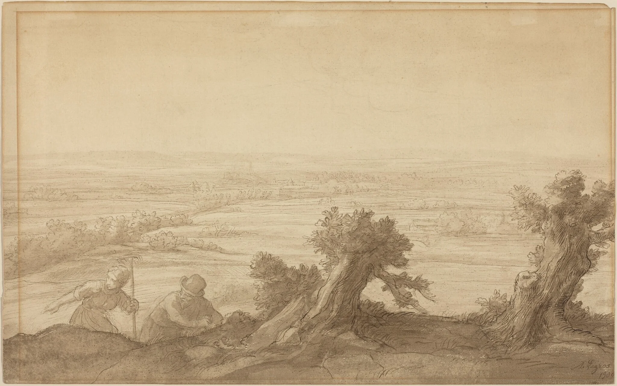View over Flat Country, detail