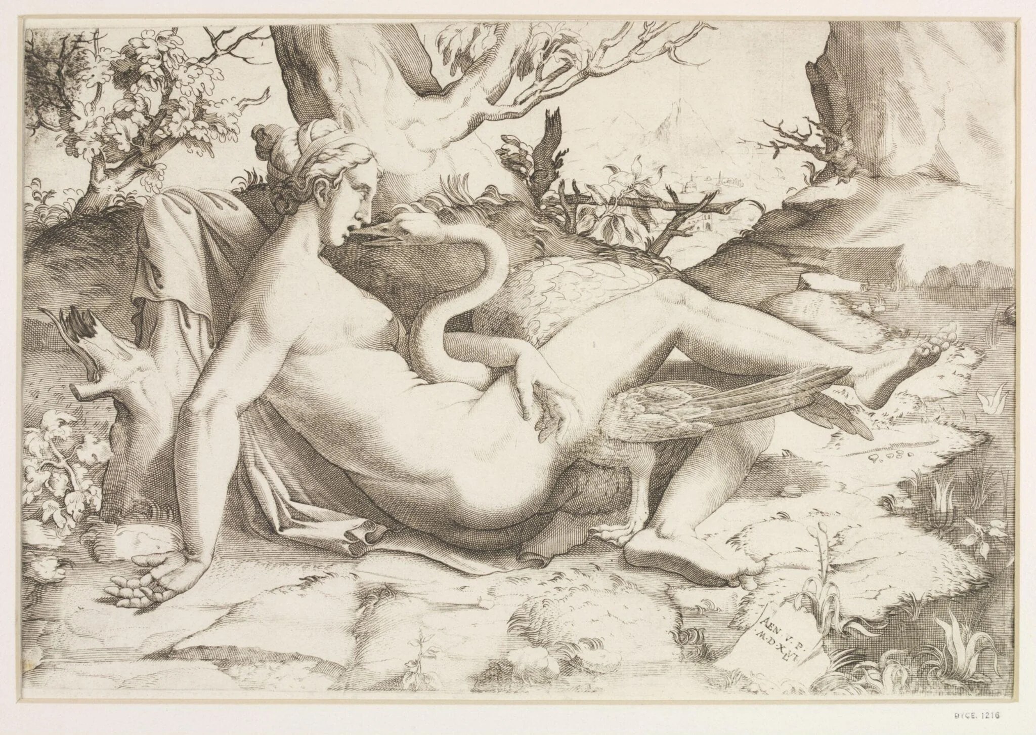 Leda and the Swan, detail