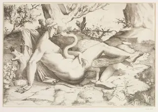 Leda and the Swan, by Enea Vico, 1540