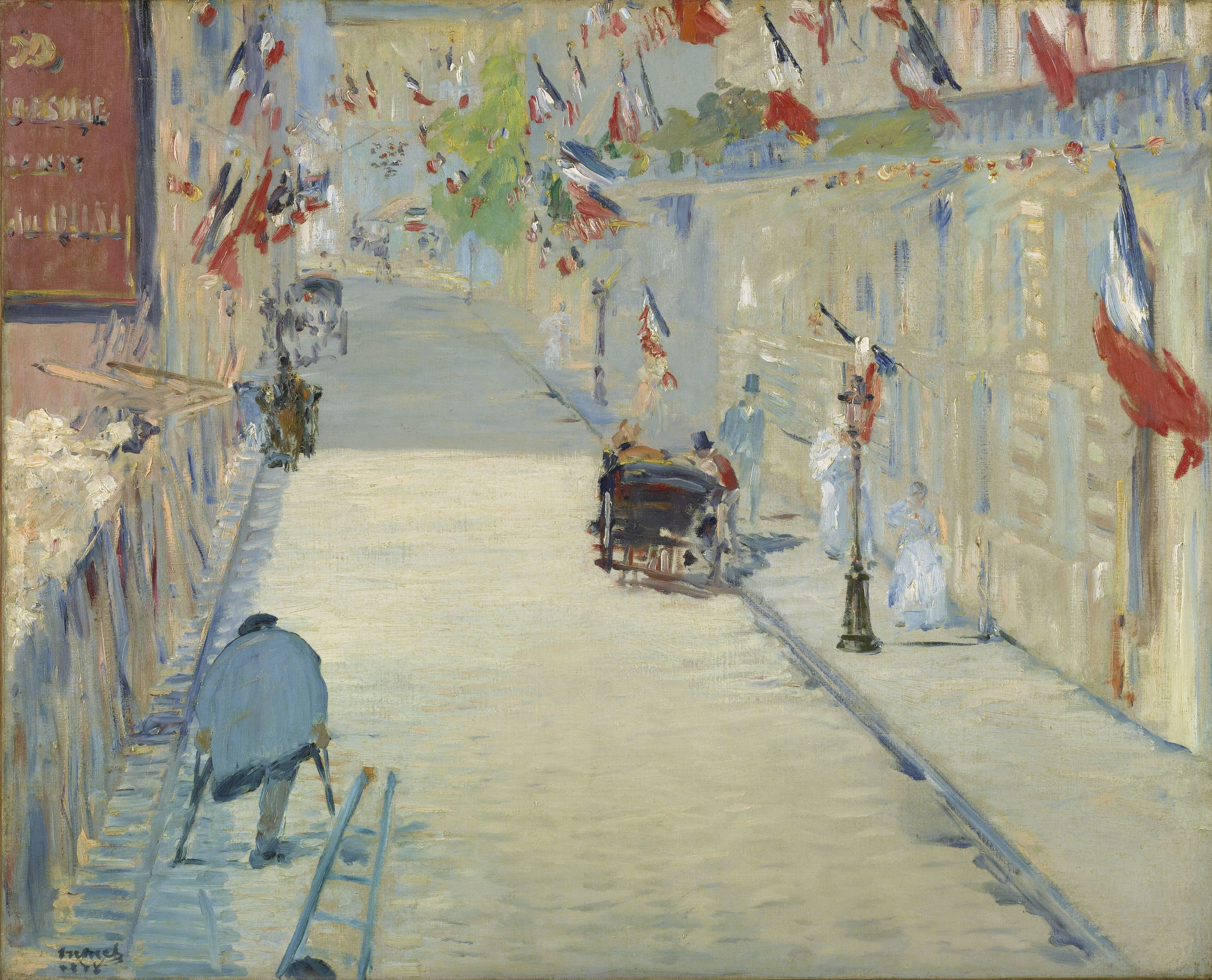 The Rue Mosnier Dressed with Flags, detail