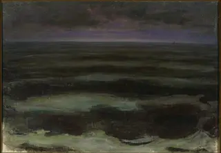Sea at night, by Władysław Ślewiński, oil, 1899
