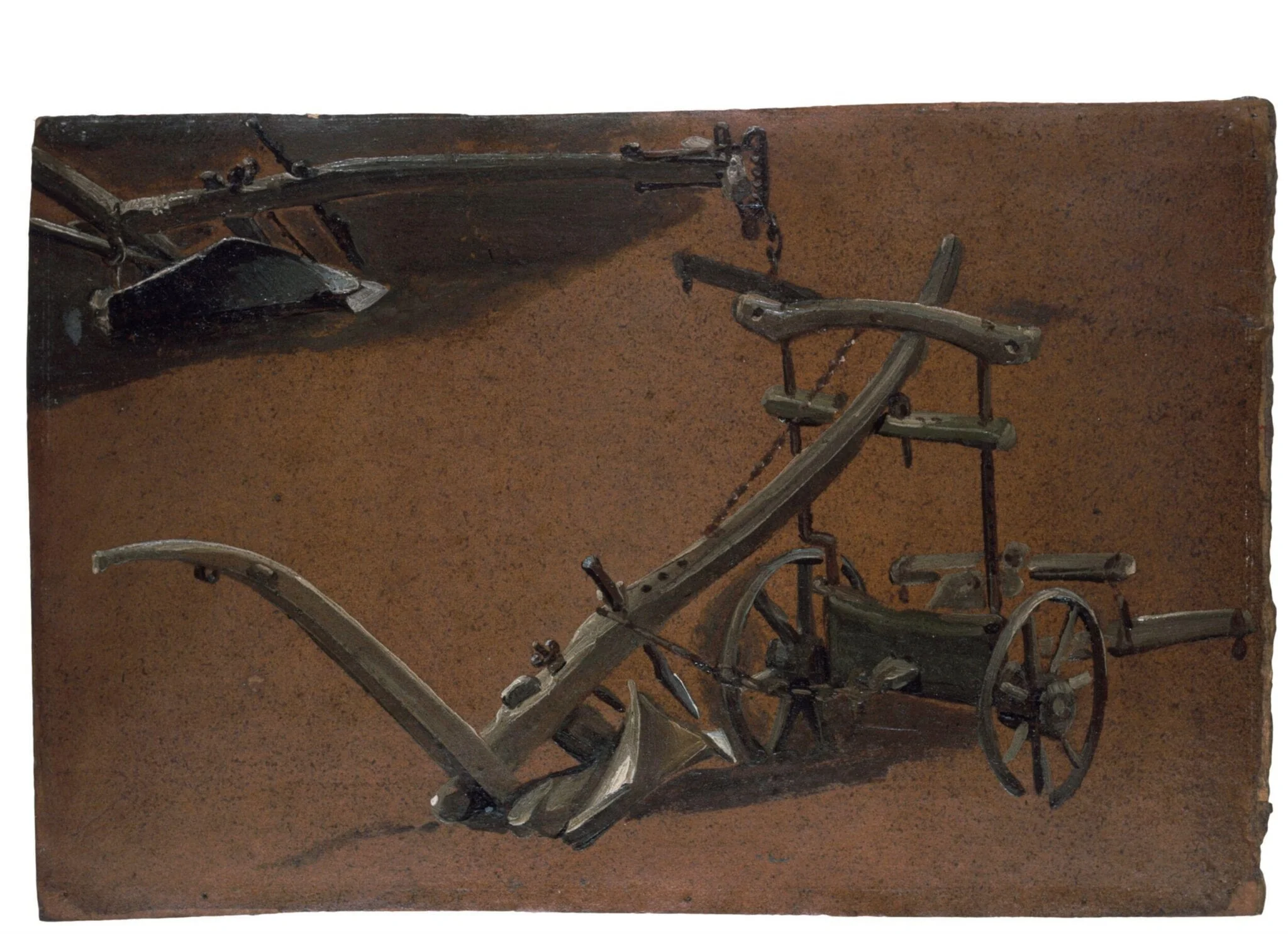 Studies of Two Ploughs, detail
