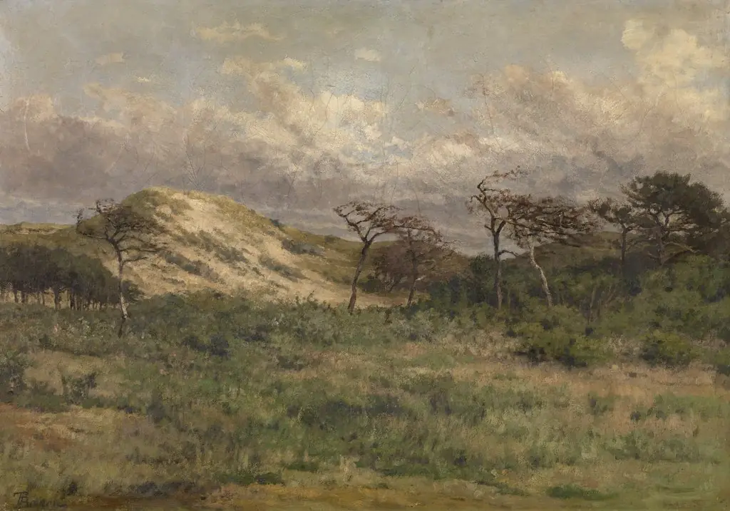 In the Dunes, by Théodore Baron, oil, 1879