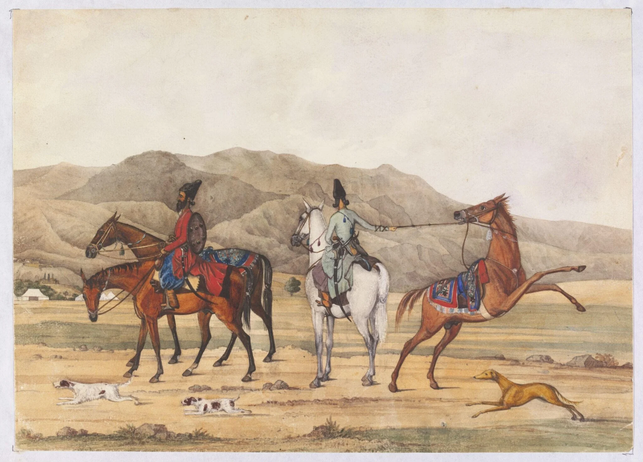 Arabians and Turkoman Horse the property of Sir J. C - - with Persians, detail
