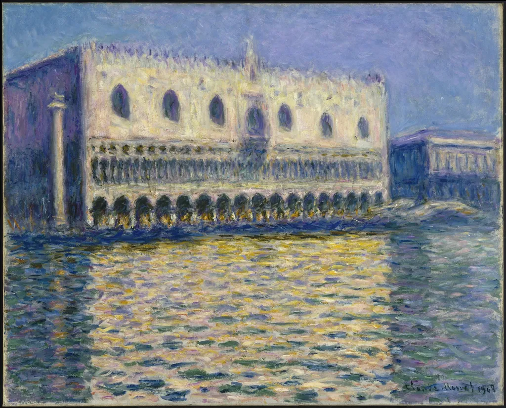 The Doges Palace (Le Palais ducal), by Claude Monet, oil, 1908