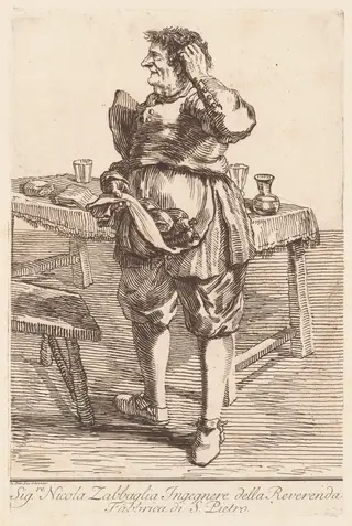 Sig. Nicola Zabbaglia, by Giovanni Battista Piranesi, ink, 1764