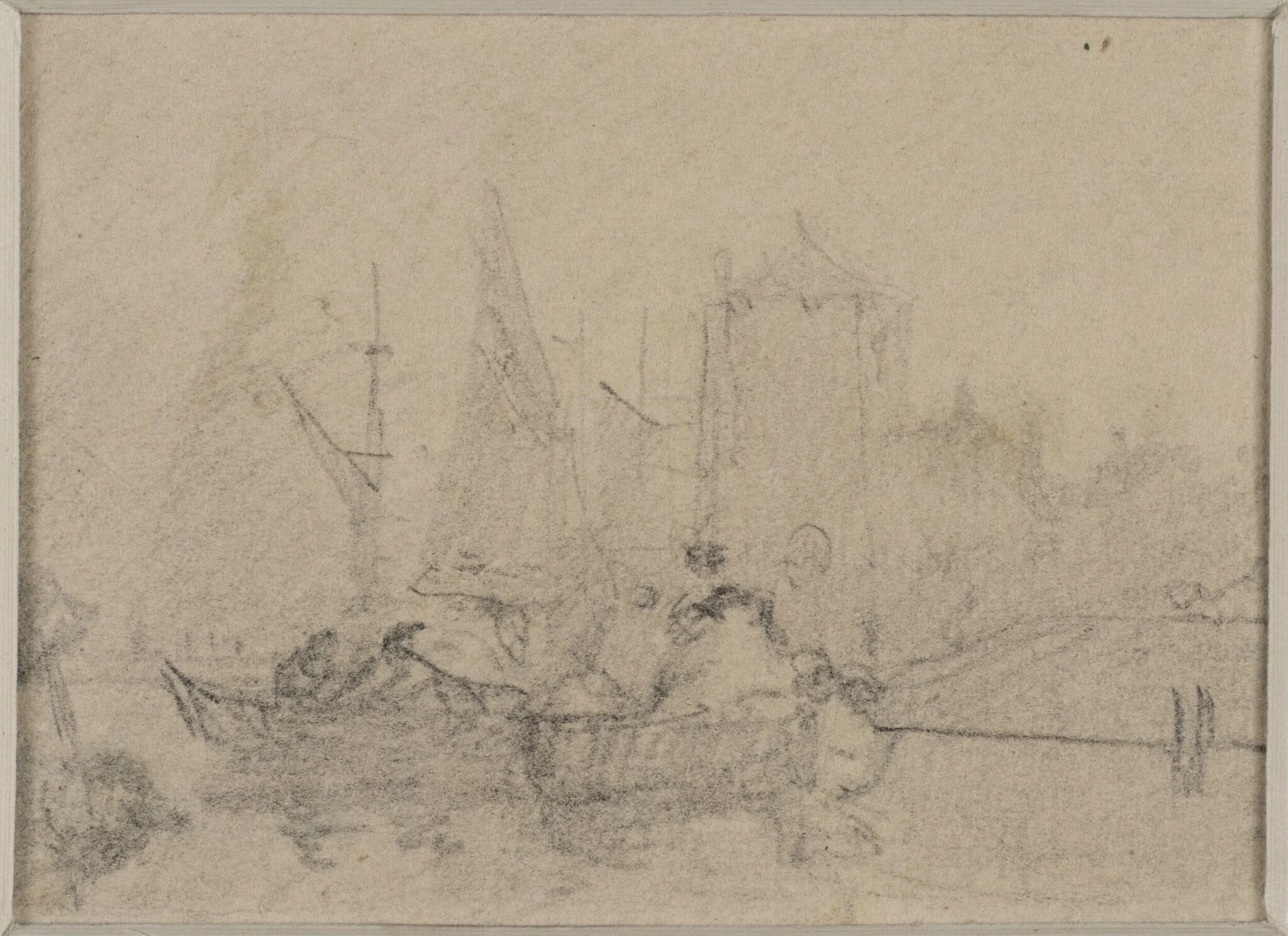 Rocky Promontory with Castle, detail